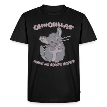 Chinchilla disant drôle de cadeau de chinchilla - T-shirt Premium bio Homme - noir - Devant - Nico (187cm)