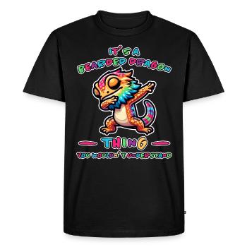 Dabbing Bearded Dragons Saying Joke Bearded Dragons Gift - Men's Premium Organic T-Shirt - black - Front - Nico (187cm)
