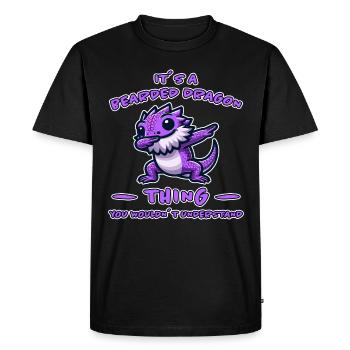 Dabbing Bearded Dragons Saying Joke Bearded Dragons Gift - Men's Premium Organic T-Shirt - black - Front - Nico (187cm)