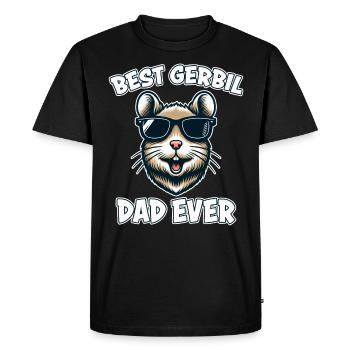 Gerbille disant Gerbil papa Drôle Gerbille Cadeau - T-shirt Premium bio Homme - noir - Devant - Nico (187cm)