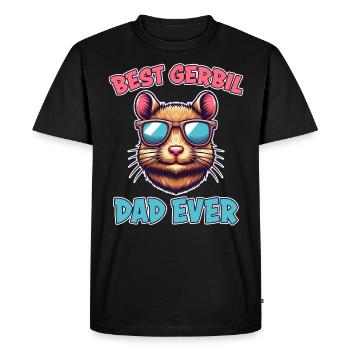 Gerbille disant Gerbil papa Drôle Gerbille Cadeau - T-shirt Premium bio Homme - noir - Devant - Nico (187cm)