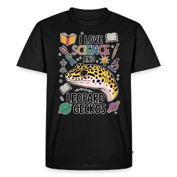 Leopard Gecko Saying Student Leopard Gecko Gift - Men's Premium Organic T-Shirt - black - Front - Nico (187cm)