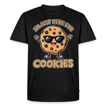 Cookies Disant Biscuits au Chocolat Cadeau de Cookie Drôle - T-shirt Premium bio Homme - noir - Devant - Nico (187cm)
