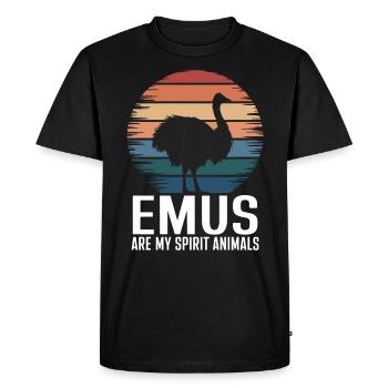 Emu Dire Australie Emus Drôle Cadeau D’émeu - T-shirt Premium bio Homme - noir - Devant - Nico (187cm)