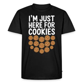 Cookies Disant Biscuits au Chocolat Cadeau de Cookie Drôle - T-shirt Premium bio Homme - noir - Devant - Nico (187cm)