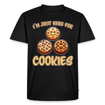 Cookies Disant Biscuits au Chocolat Cadeau de Cookie Drôle - T-shirt Premium bio Homme - noir - Devant - Nico (187cm)