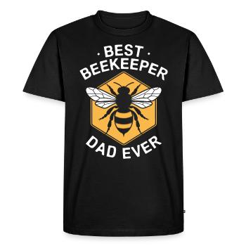 Beekeeper Saying Beekeeping Bee Funny Beekeeper Gift - Men's Premium Organic T-Shirt - black - Front - Nico (187cm)