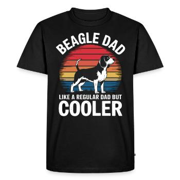 Beagle Papa Chien Père Drôle Beagle Cadeau - T-shirt Premium bio Homme - noir - Devant - Nico (187cm)