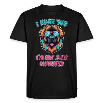 Leonberger disant drôle Leonberger cadeau - T-shirt Premium bio Homme - noir - Devant - Nico (187cm)