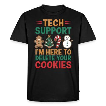 Cookies Disant Drôle De Noël Cadeau - T-shirt Premium bio Homme - noir - Devant - Nico (187cm)