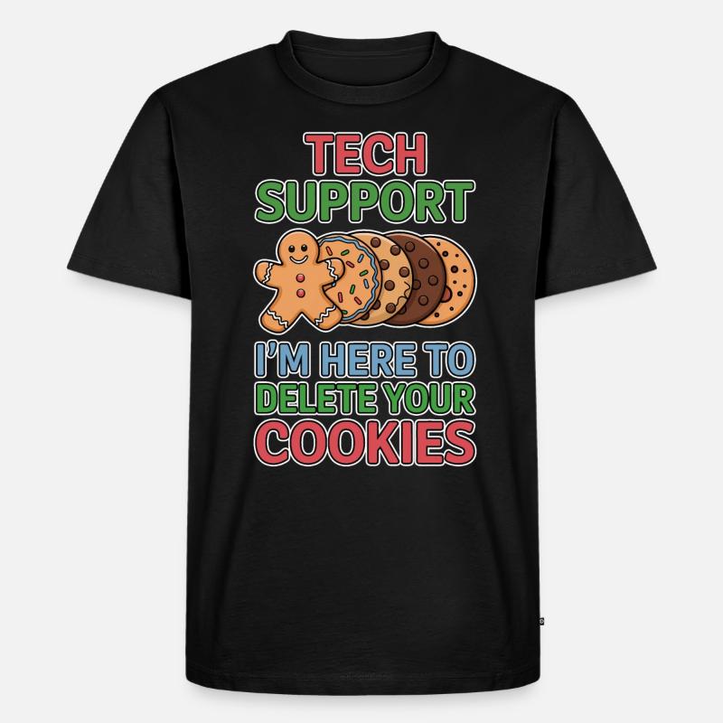 Cookies Spruch Lustig Weihnachtsplätzchen Geschenk - Männer Premium Bio T-Shirt - Schwarz