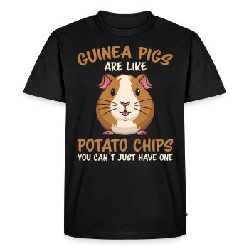 Dicton de cochon d’Inde, Cadeau de cochon d’Inde - T-shirt Premium bio Homme - noir - Devant - Nico (187cm)