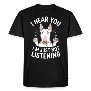 Bull Terrier Dire Drôle Bull Terrier Cadeau - T-shirt Premium bio Homme - noir - Devant - Nico (187cm)