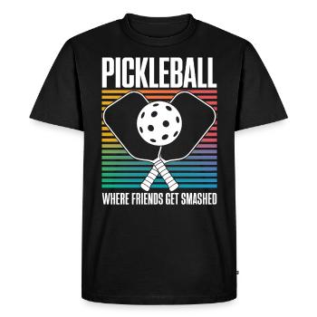 Pickleball disant drôle de cadeau de pickleball - T-shirt Premium bio Homme - noir - Devant - Nico (187cm)