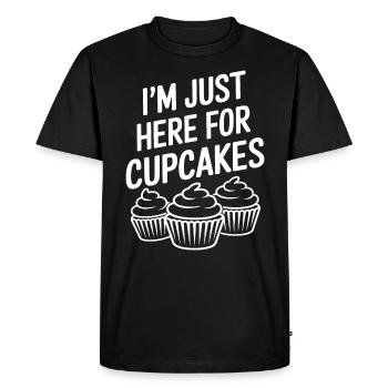 Cupcake Dire Cupcakes Drôle Cupcake Cadeau - T-shirt Premium bio Homme - noir - Devant - Nico (187cm)