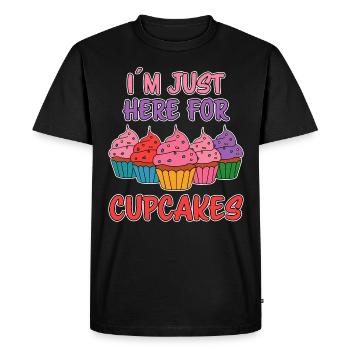 Cupcake Dire Cupcakes Drôle Cupcake Cadeau - T-shirt Premium bio Homme - noir - Devant - Nico (187cm)