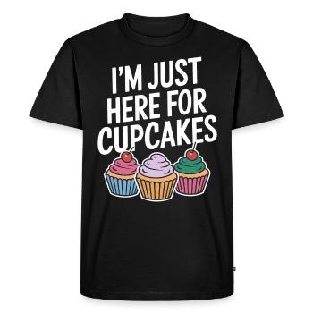 Cupcake Dire Cupcakes Drôle Cupcake Cadeau - T-shirt Premium bio Homme - noir - Devant - Nico (187cm)