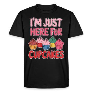 Cupcake Dire Cupcakes Drôle Cupcake Cadeau - T-shirt Premium bio Homme - noir - Devant - Nico (187cm)