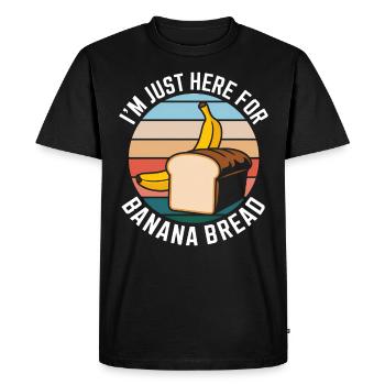 Banana Bread Saying Funny Banana Bread Gift - Men's Premium Organic T-Shirt - black - Front - Nico (187cm)
