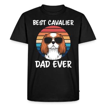 Cavalier King Charles Spaniel Disant Papa Cadeau - T-shirt Premium bio Homme - noir - Devant - Nico (187cm)