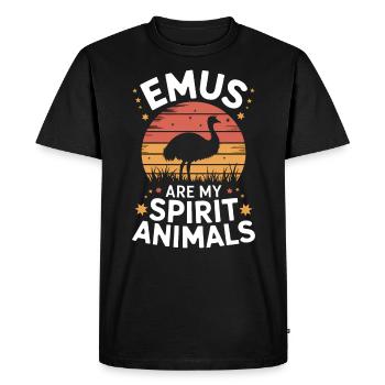 Emu Dire Australie Emus Drôle Cadeau D’émeu - T-shirt Premium bio Homme - noir - Devant - Nico (187cm)