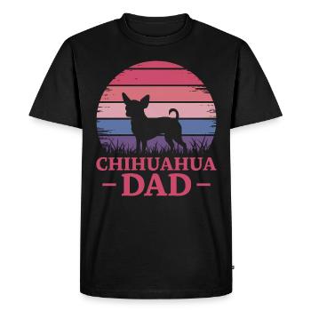 Chihuahua Disant Papa Drôle Chihuahua Cadeau - T-shirt Premium bio Homme - noir - Devant - Nico (187cm)