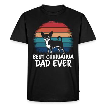 Chihuahua Disant Papa Drôle Chihuahua Cadeau - T-shirt Premium bio Homme - noir - Devant - Nico (187cm)
