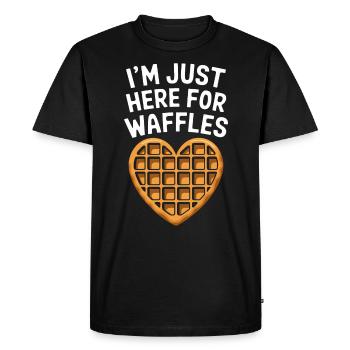 Gaufres Dire Dessert Drôle Gaufres Cadeau - T-shirt Premium bio Homme - noir - Devant - Nico (187cm)