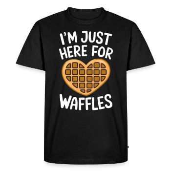 Gaufres Dire Dessert Drôle Gaufres Cadeau - T-shirt Premium bio Homme - noir - Devant - Nico (187cm)