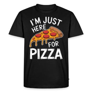 Pizza Dire Blague Pizzeria Drôle Pizza Cadeau - T-shirt Premium bio Homme - noir - Devant - Nico (187cm)