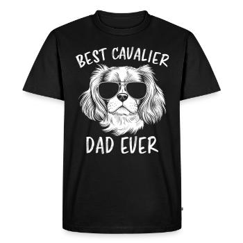 Cavalier King Charles Spaniel Disant Papa Cadeau - T-shirt Premium bio Homme - noir - Devant - Nico (187cm)