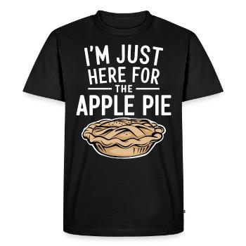 Tarte aux pommes disant drôle Cadeau de tarte aux pommes - T-shirt Premium bio Homme - noir - Devant - Nico (187cm)