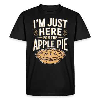 Tarte aux pommes disant drôle Cadeau de tarte aux pommes - T-shirt Premium bio Homme - noir - Devant - Nico (187cm)
