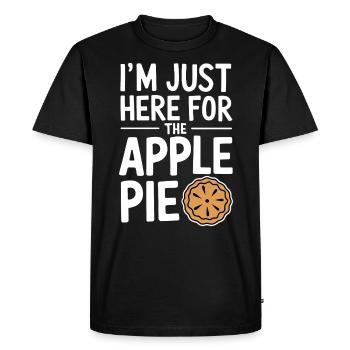 Tarte aux pommes disant drôle Cadeau de tarte aux pommes - T-shirt Premium bio Homme - noir - Devant - Nico (187cm)
