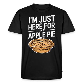 Tarte aux pommes disant drôle Cadeau de tarte aux pommes - T-shirt Premium bio Homme - noir - Devant - Nico (187cm)