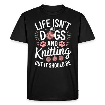 Tricot Dire Chiens Drôle Tricot Cadeau - T-shirt Premium bio Homme - noir - Devant - Nico (187cm)