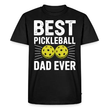 Pickleball disant papa drôle cadeau de pickleball - T-shirt Premium bio Homme - noir - Devant - Nico (187cm)