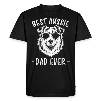 Australian Shepherd Dad Funny Aussie Gift - Men's Premium Organic T-Shirt - black - Front - Nico (187cm)