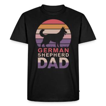 Berger allemand disant berger allemand cadeau - T-shirt Premium bio Homme - noir - Devant - Nico (187cm)