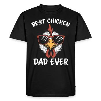 Poulet Disant Coq Fermier Drôle Poulet Cadeau - T-shirt Premium bio Homme - noir - Devant - Nico (187cm)