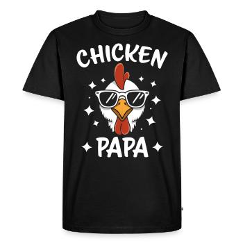 Poulet Disant Coq Fermier Drôle Poulet Cadeau - T-shirt Premium bio Homme - noir - Devant - Nico (187cm)