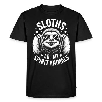 Sloth Saying, Sloths, Funny, Sloth Gift - Men's Premium Organic T-Shirt - black - Front - Nico (187cm)