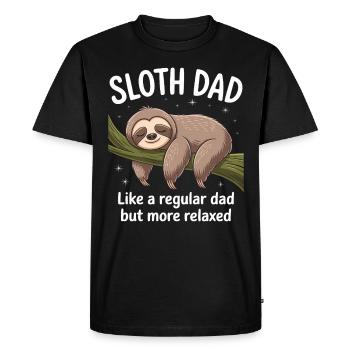 Sloth Saying, Sloths, Funny, Sloth Gift - Men's Premium Organic T-Shirt - black - Front - Nico (187cm)