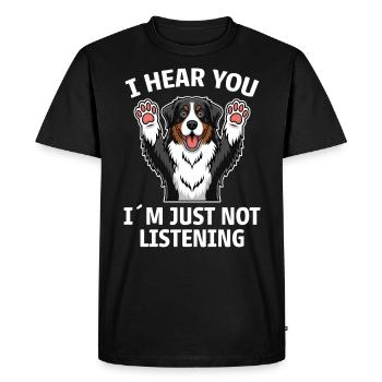Bouvier bernois Dicton bouvier bernois - T-shirt Premium bio Homme - noir - Devant - Nico (187cm)