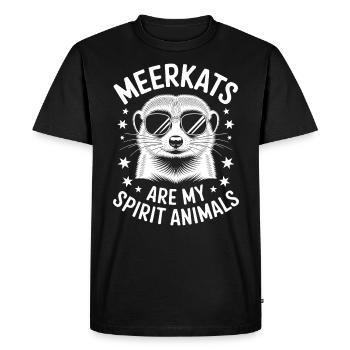 Suricate disant drôle Cadeau de suricate - T-shirt Premium bio Homme - noir - Devant - Nico (187cm)
