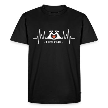 Auvergne je t'aime auvergnat clermont - T-shirt Premium bio Homme - noir - Devant - Nico (187cm)