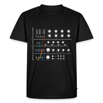 Synthétiseur modulaire Producteur de musique analogique - T-shirt Premium bio Homme - noir - Devant - Nico (187cm)
