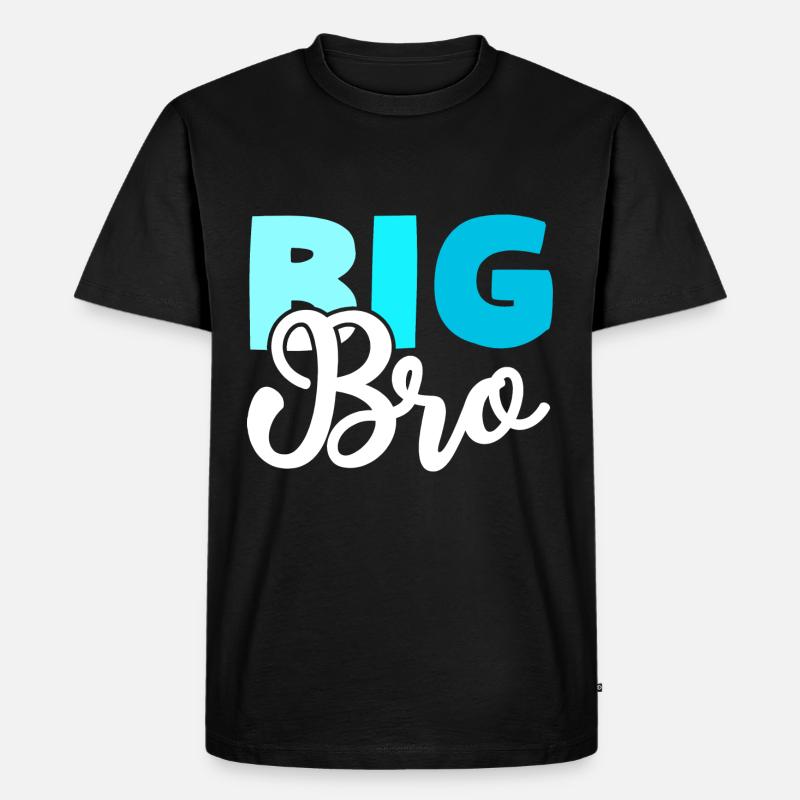 BIG BRO Bruder - Männer Premium Bio T-Shirt - Schwarz