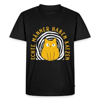 Location de chat Chat Domestique Cat - T-shirt Premium bio Homme - noir - Devant - Nico (187cm)
