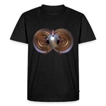 Robot extraterrestre - T-shirt Premium bio Homme - noir - Devant - Nico (187cm)
